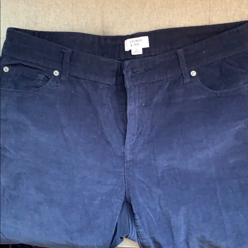 Crown and Ivy light corduroy pants.